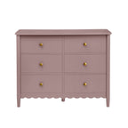 Commode Betty à 6 tiroirs - Mauve poussiéreux