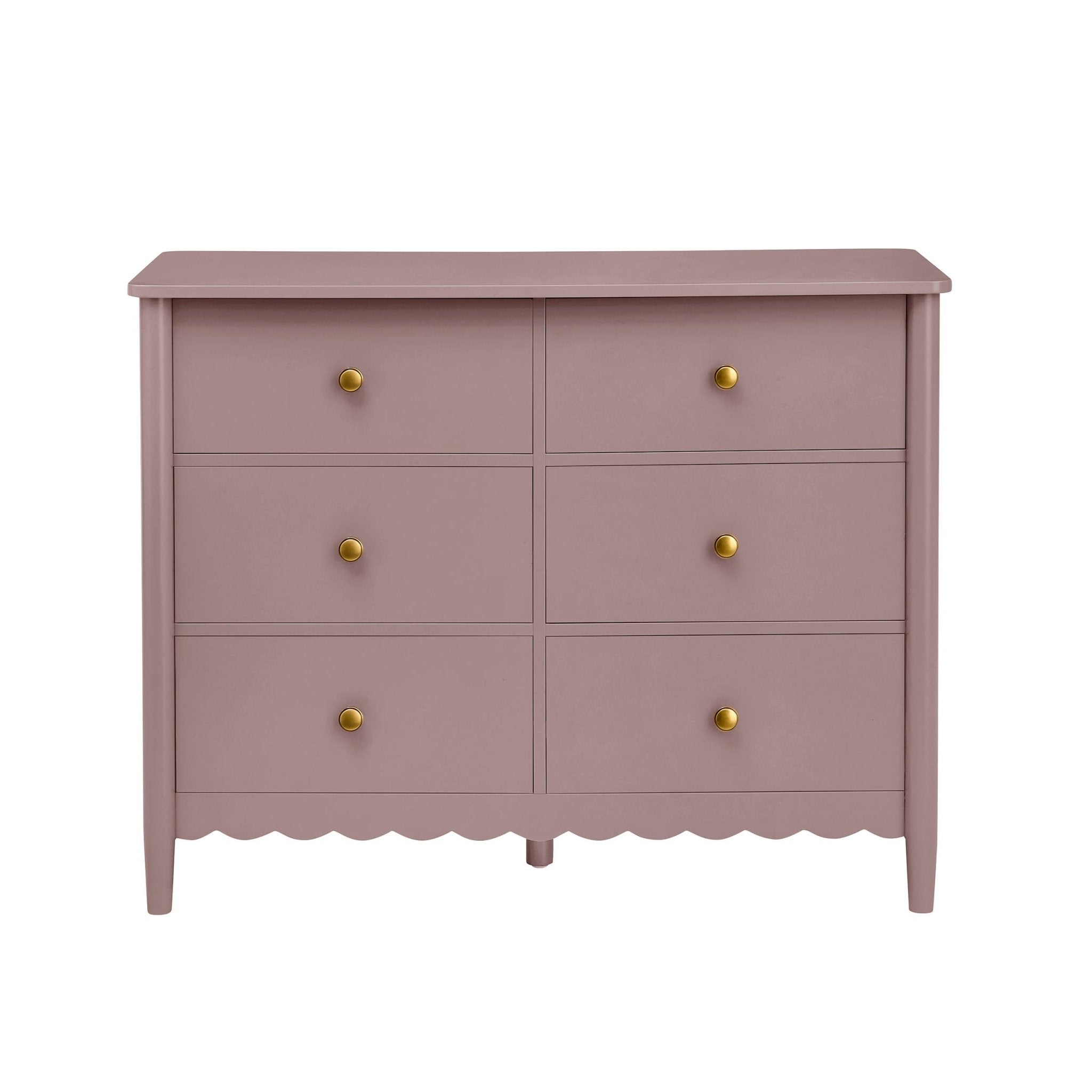 Commode Betty à 6 tiroirs - Mauve poussiéreux