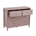 Commode Betty à 6 tiroirs - Mauve poussiéreux