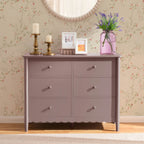 Commode Betty à 6 tiroirs - Mauve poussiéreux