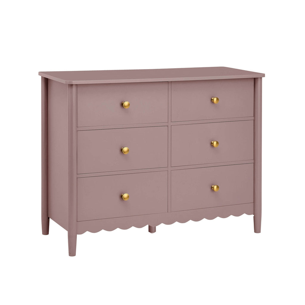Commode Betty à 6 tiroirs - Mauve poussiéreux