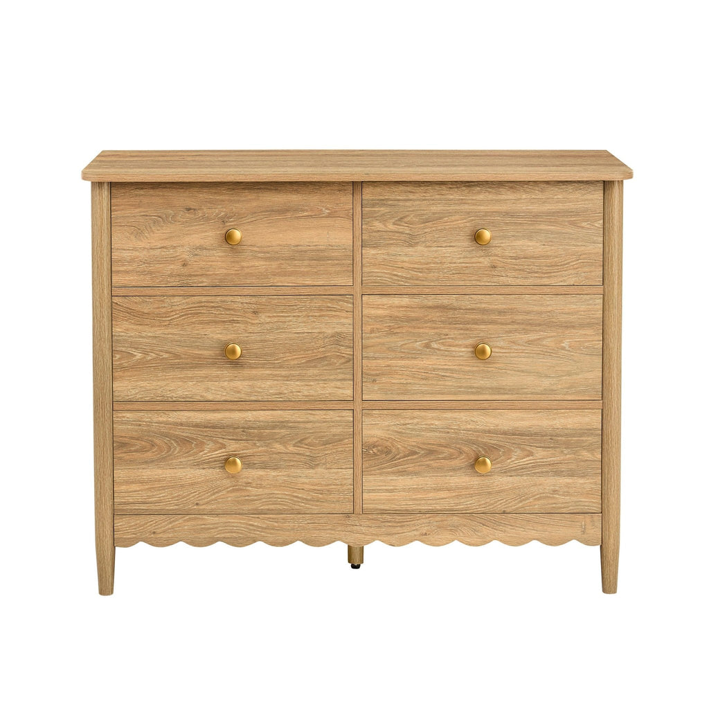 Commode Betty à 6 tiroirs - Bois clair