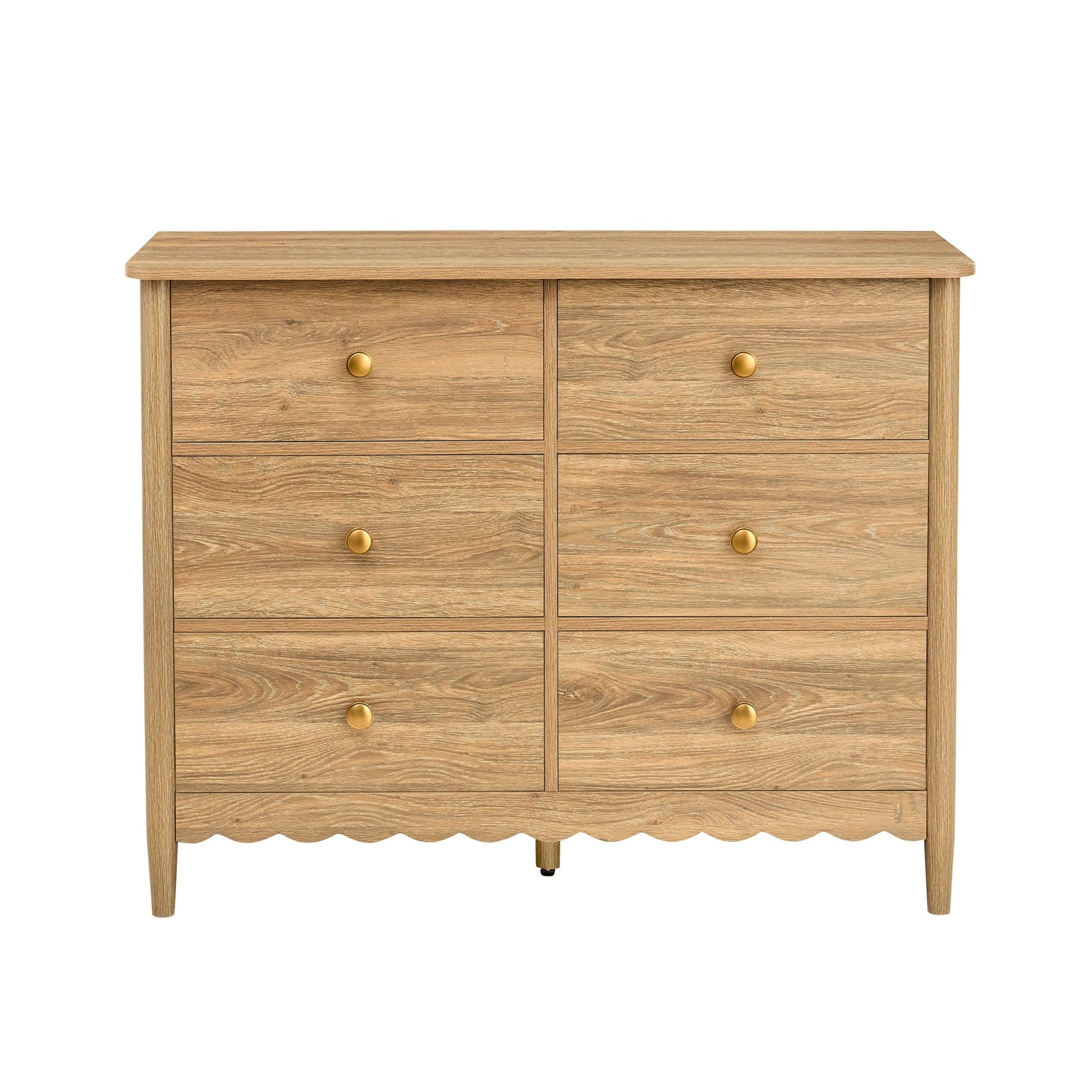 Commode Betty à 6 tiroirs - Bois clair