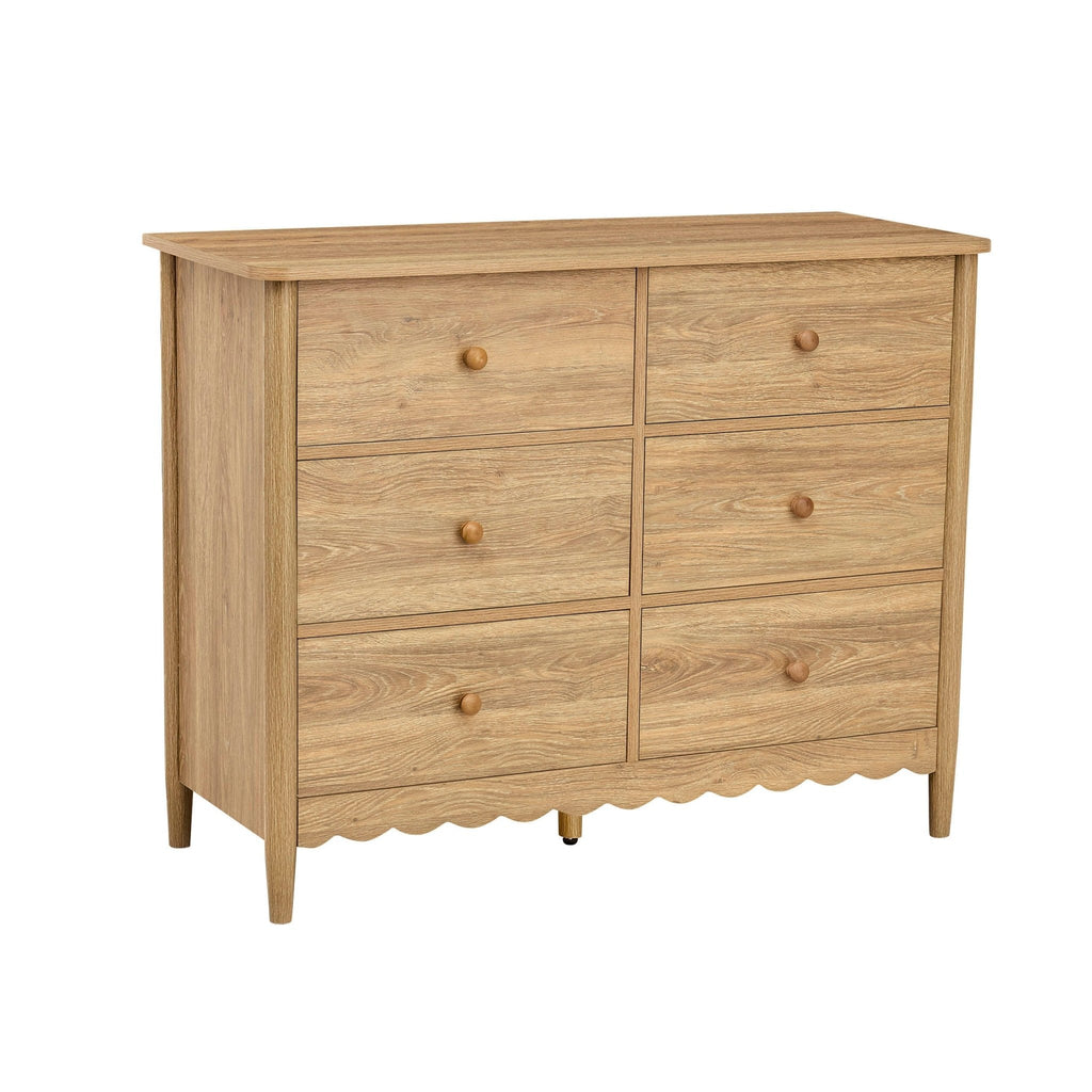 Commode Betty à 6 tiroirs - Bois clair