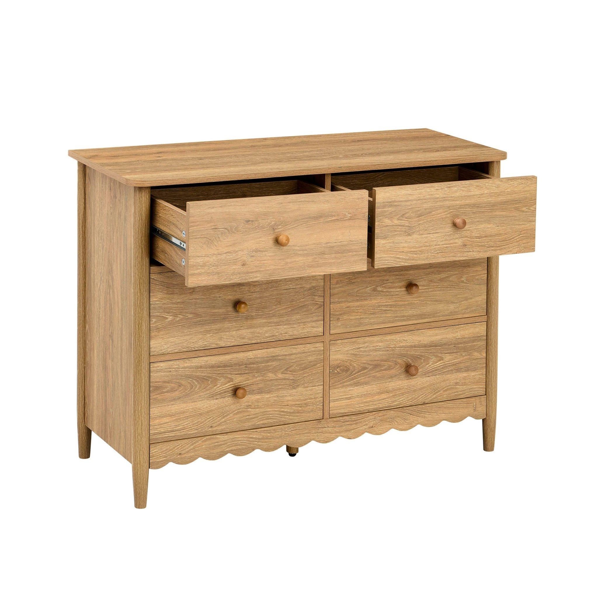 Commode Betty à 6 tiroirs - Bois clair