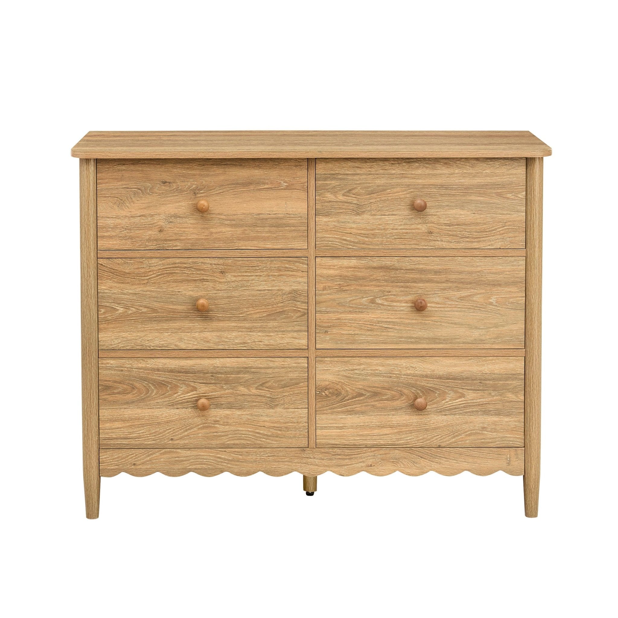 Commode Betty à 6 tiroirs - Bois clair