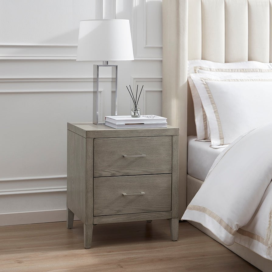 Table de chevet Blair à 2 tiroirs - Frêne