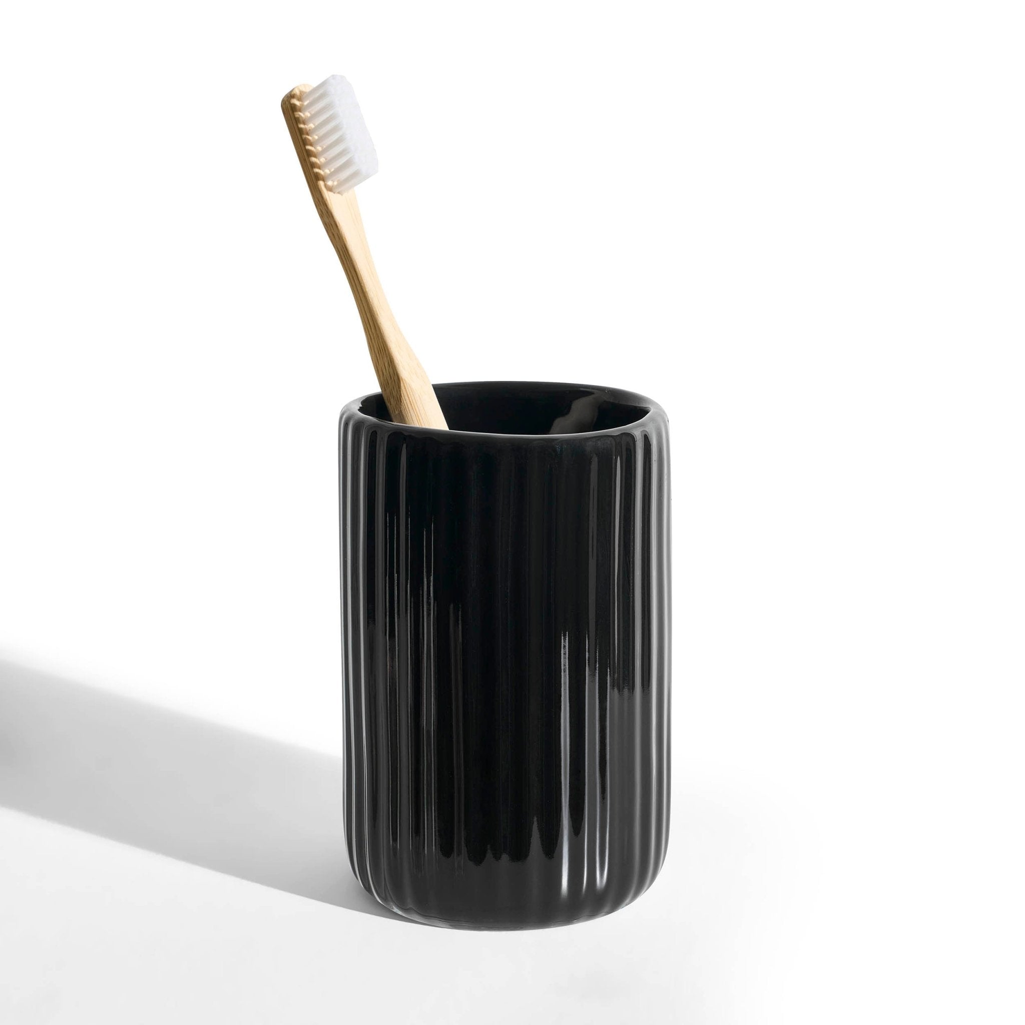 Ensemble d'accessoires Blake Ribbed Glaze - Lot de 2 - Noir