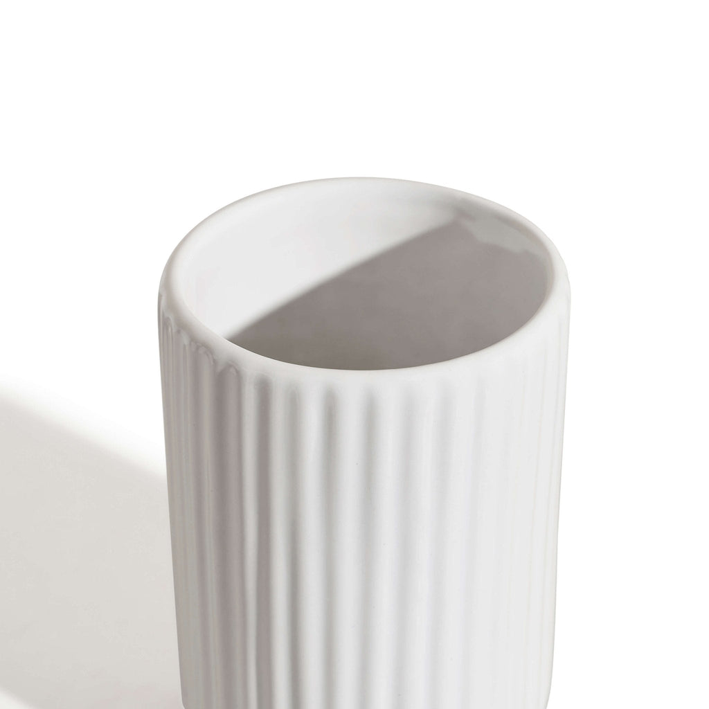 Ensemble d'accessoires Blake Ribbed Glaze - Lot de 2 - Blanc