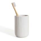 Ensemble d'accessoires Blake Ribbed Glaze - Lot de 2 - Blanc