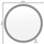 Miroir mural rond Bobbin - Noir