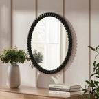 Miroir mural rond Bobbin - Noir