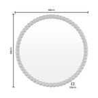 Miroir mural rond Bobbin - Taupe