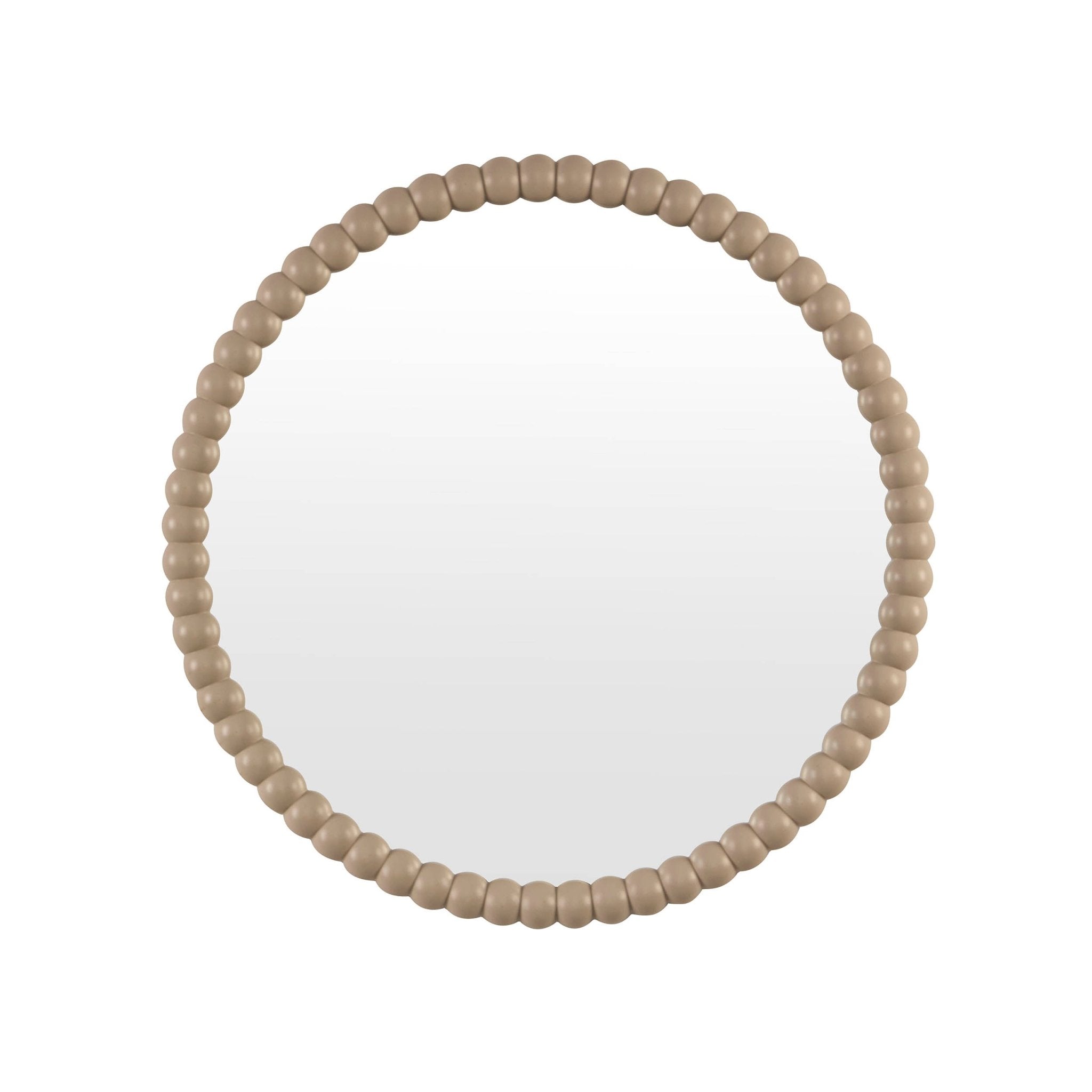 Miroir mural rond Bobbin - Taupe