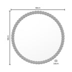 Miroir mural rond Bobbin - Vétiver