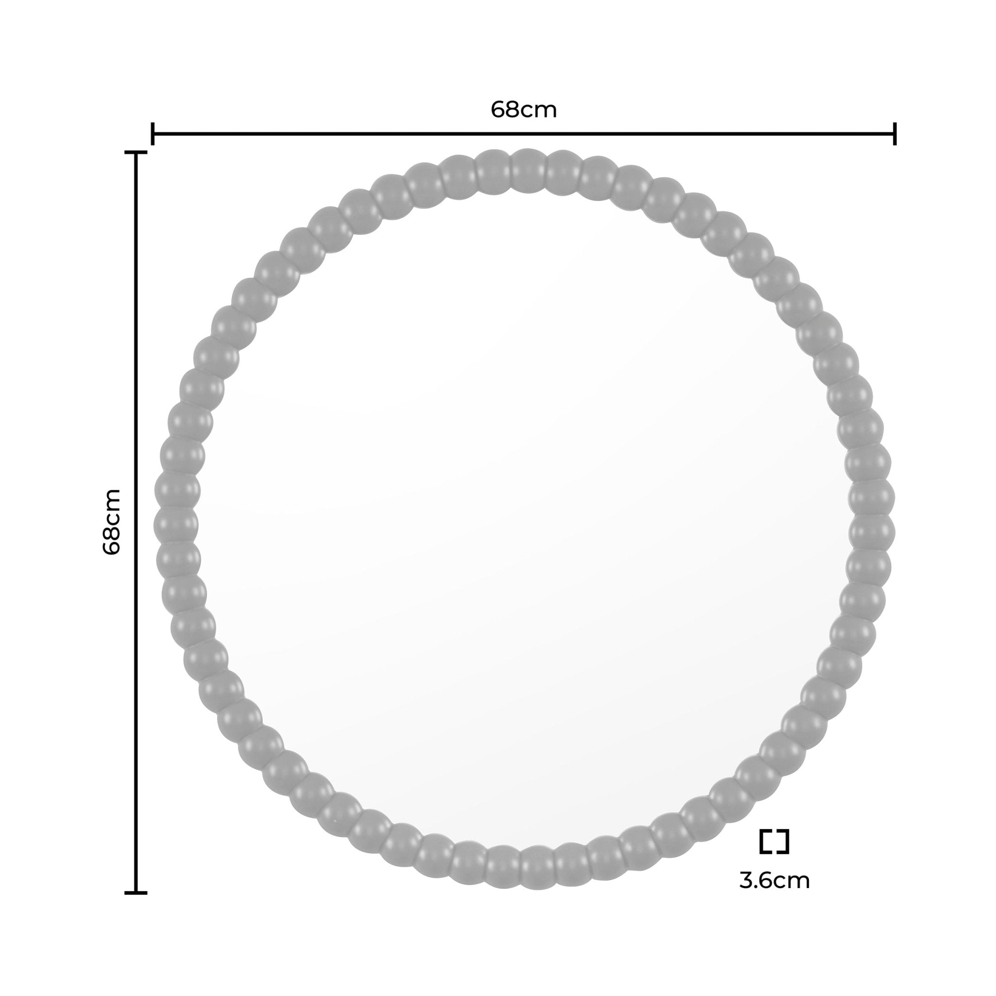Miroir mural rond Bobbin - Vétiver