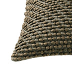 Housse de coussin à pompons - Vert foncé