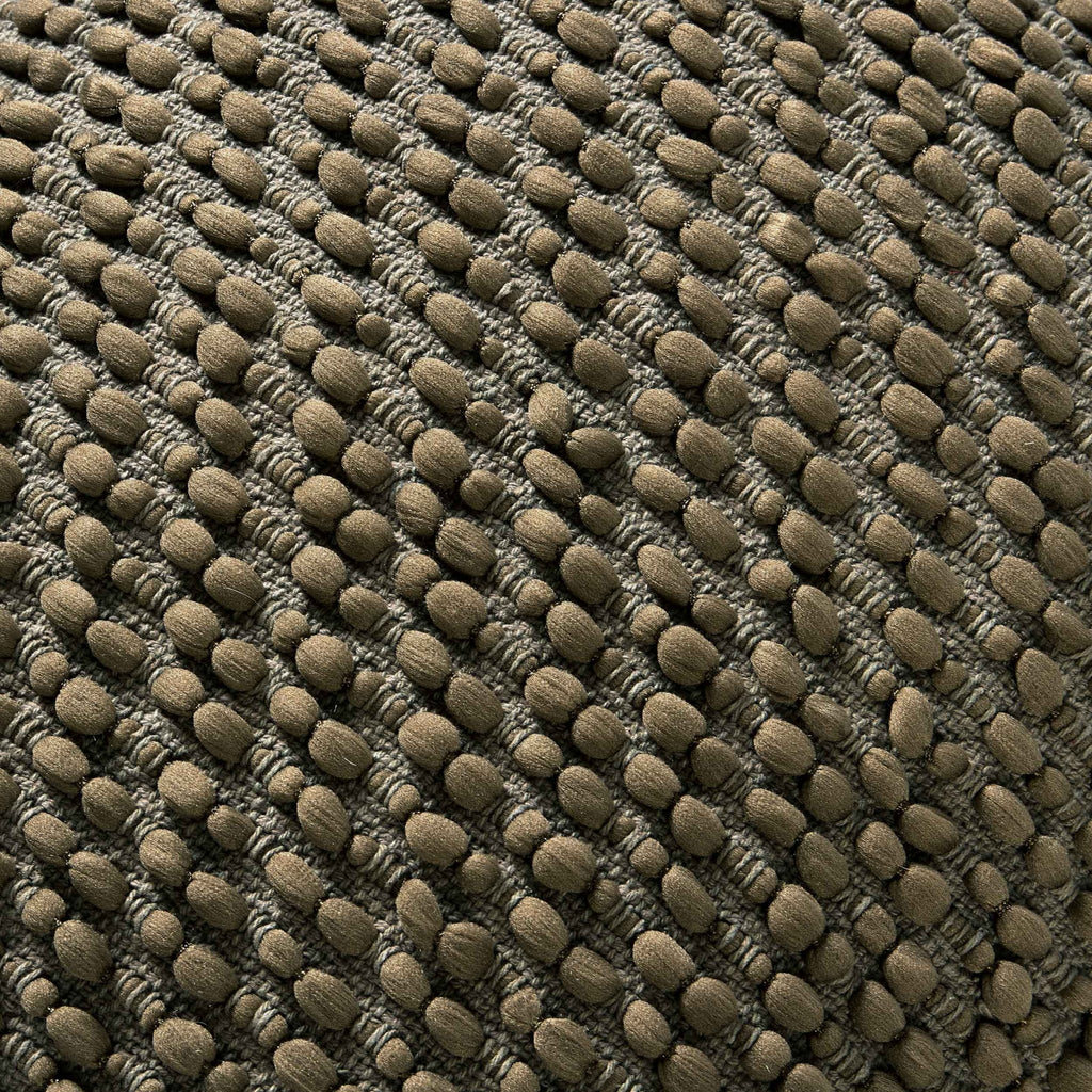 Housse de coussin à pompons - Vert foncé