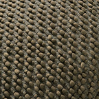 Housse de coussin à pompons - Vert foncé