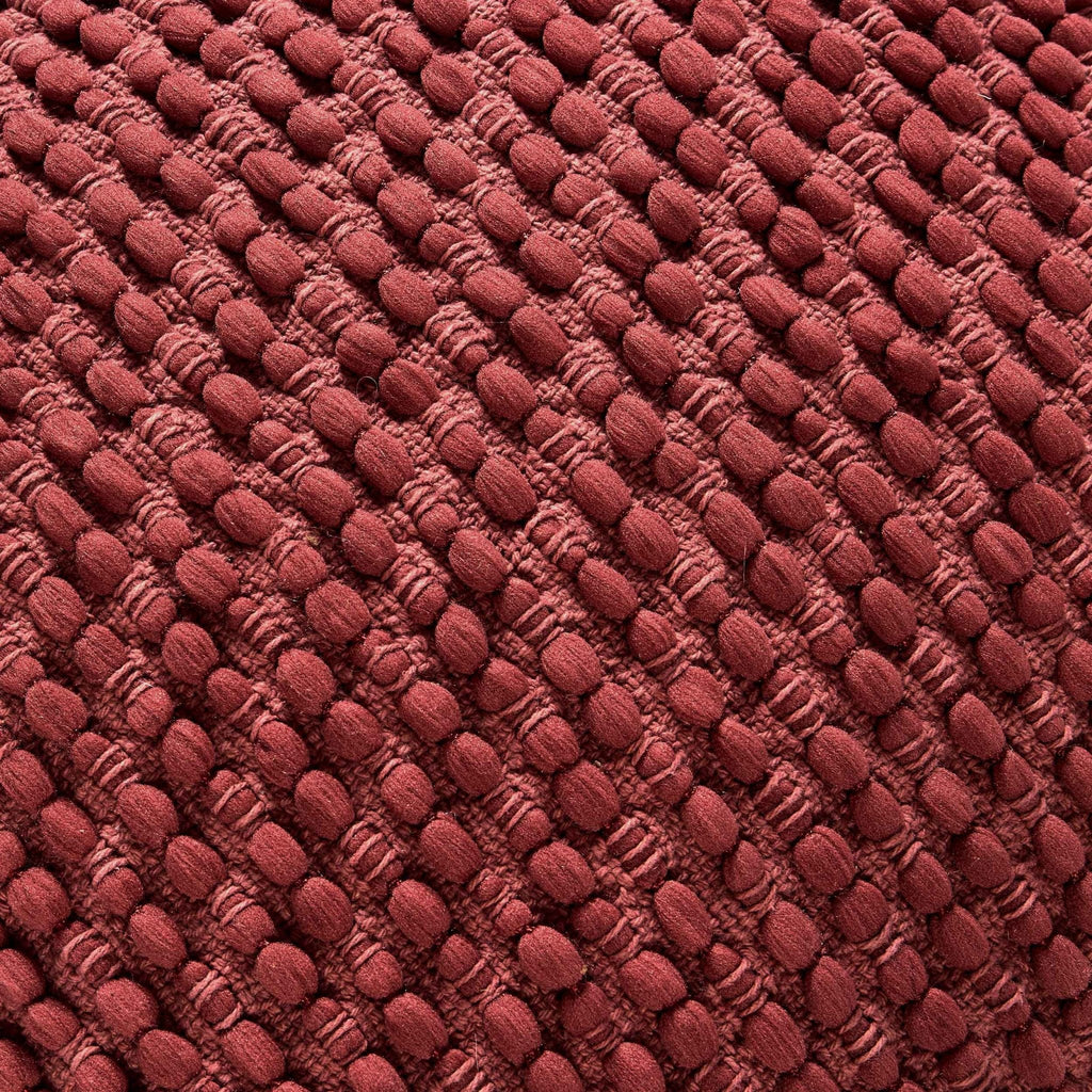 Housse de coussin à pompons - Rouille