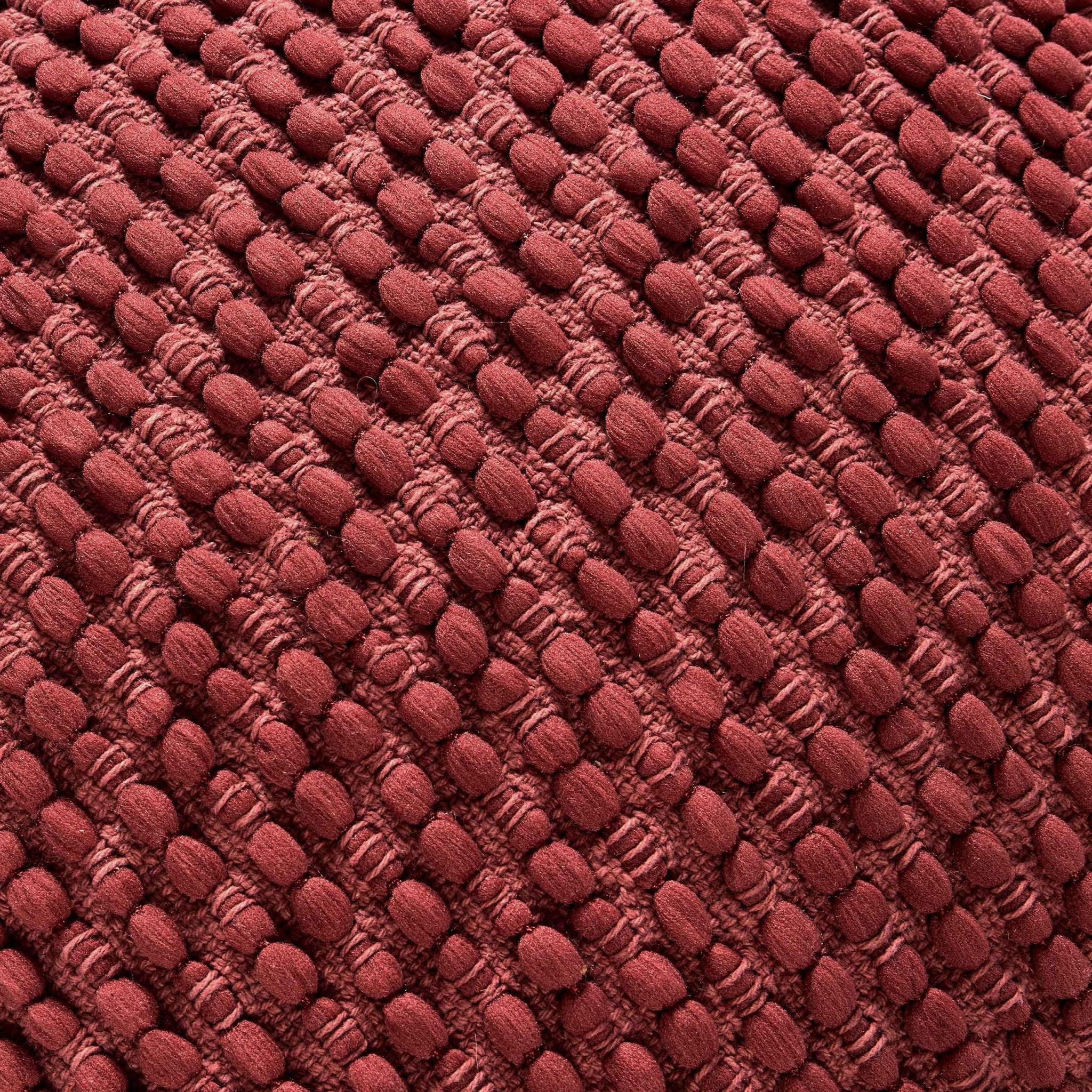 Housse de coussin à pompons - Rouille