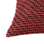 Housse de coussin à pompons - Rouille