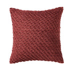Housse de coussin à pompons - Rouille