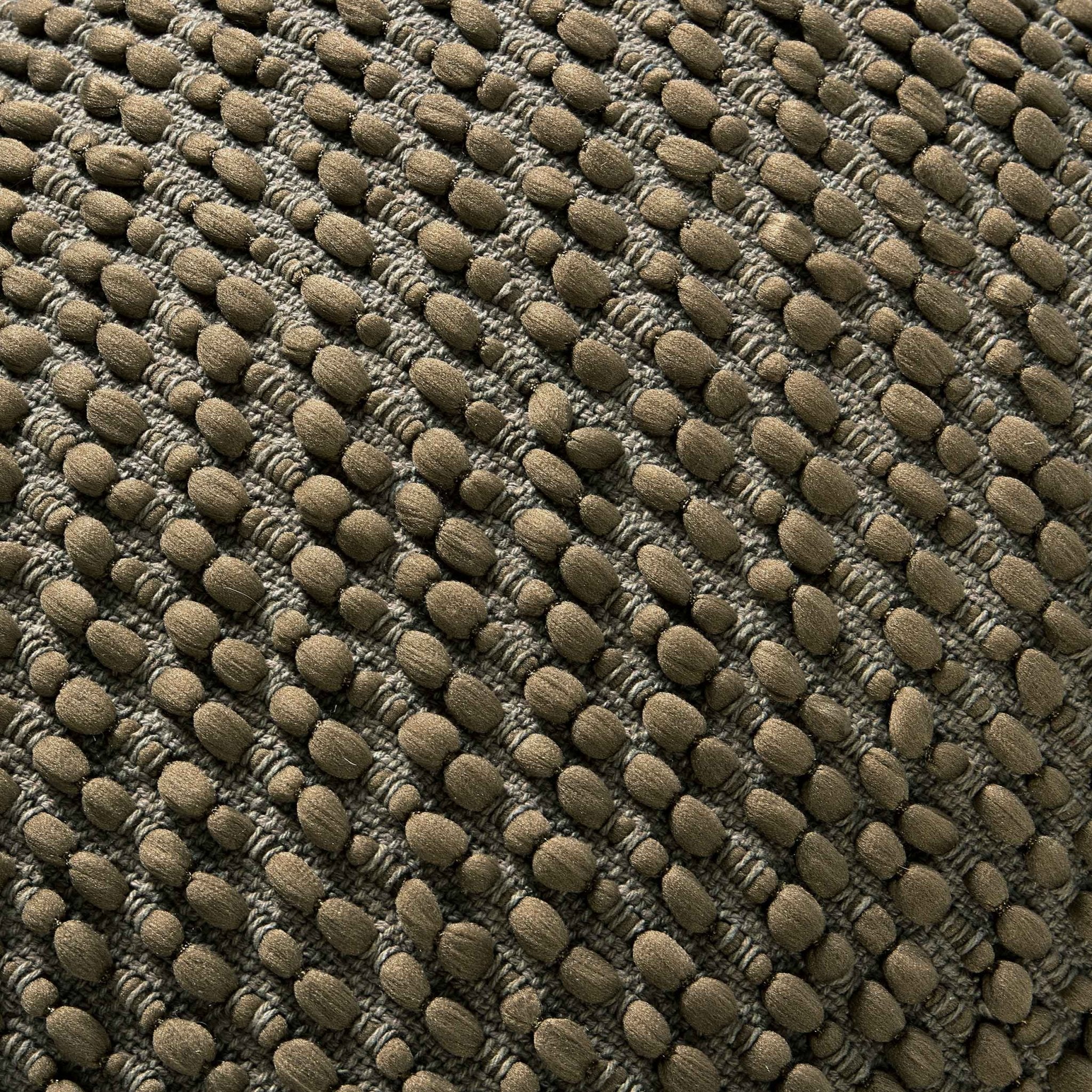 Housse de coussin à pompons pour canapé - Vert foncé