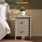 Table de chevet Bonnie Bobbin à 2 tiroirs - Taupe