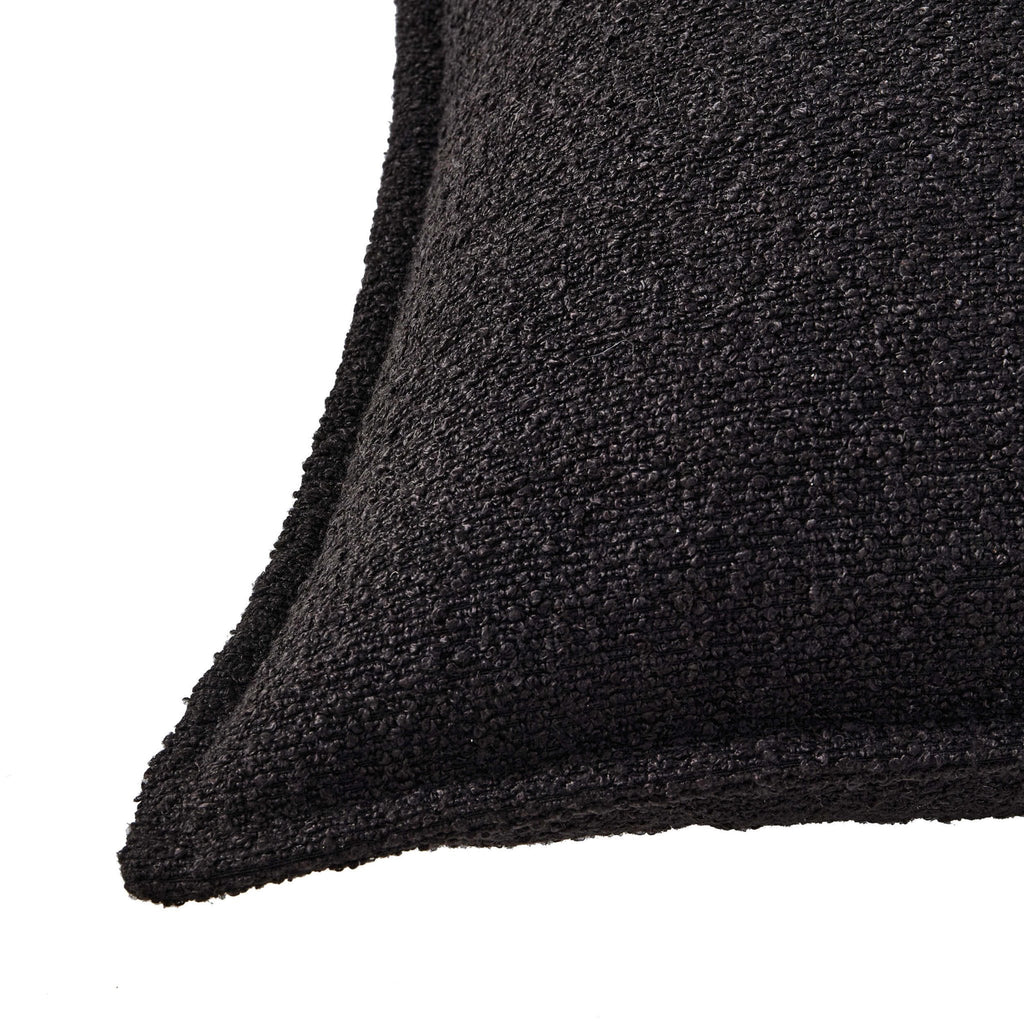 Housse de coussin bouclée pour canapé - Noire
