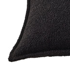 Housse de coussin bouclée pour canapé - Noire