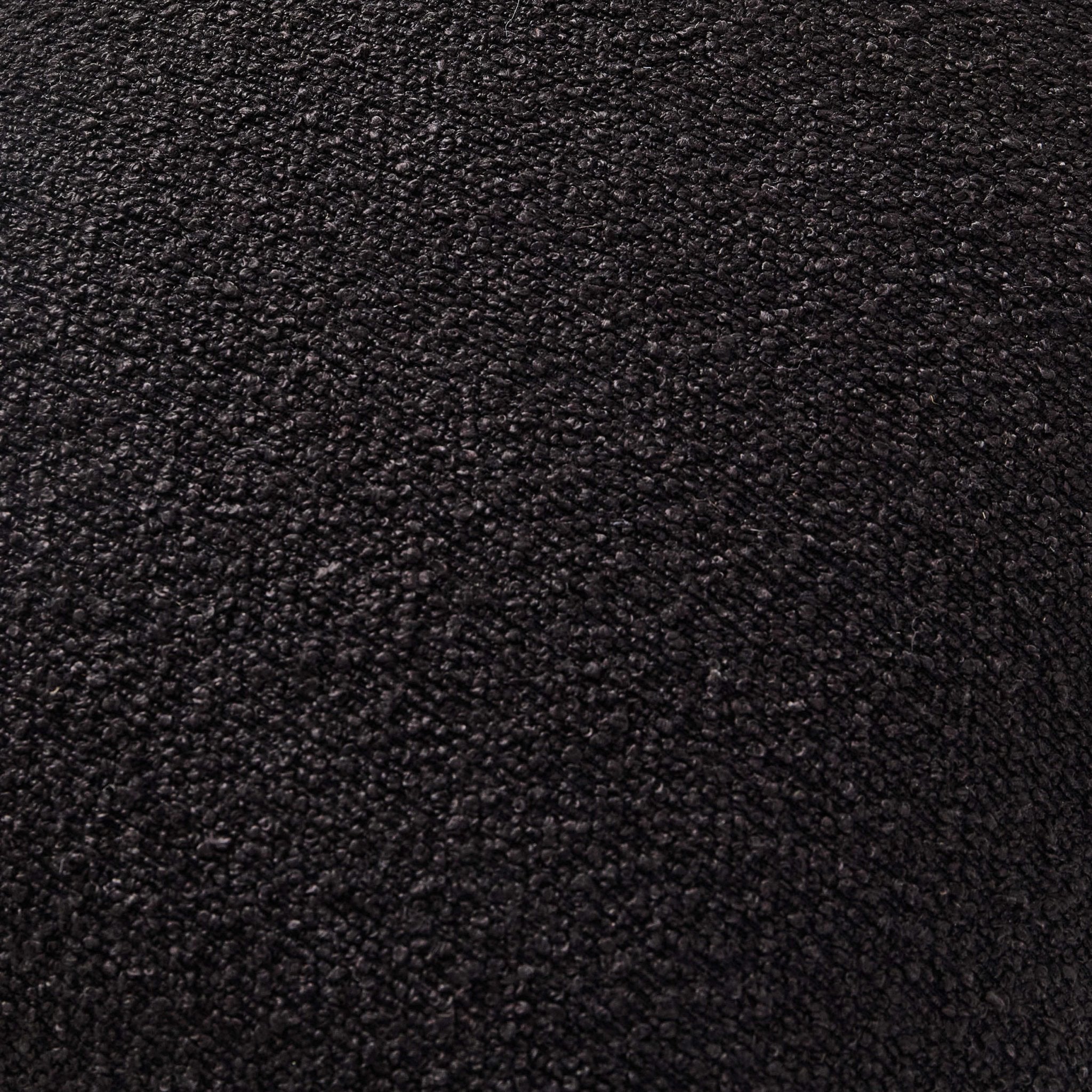 Housse de coussin bouclée - Noire