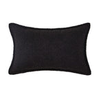 Housse de coussin bouclée pour canapé - Noire