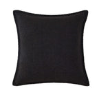 Housse de coussin bouclée - Noire