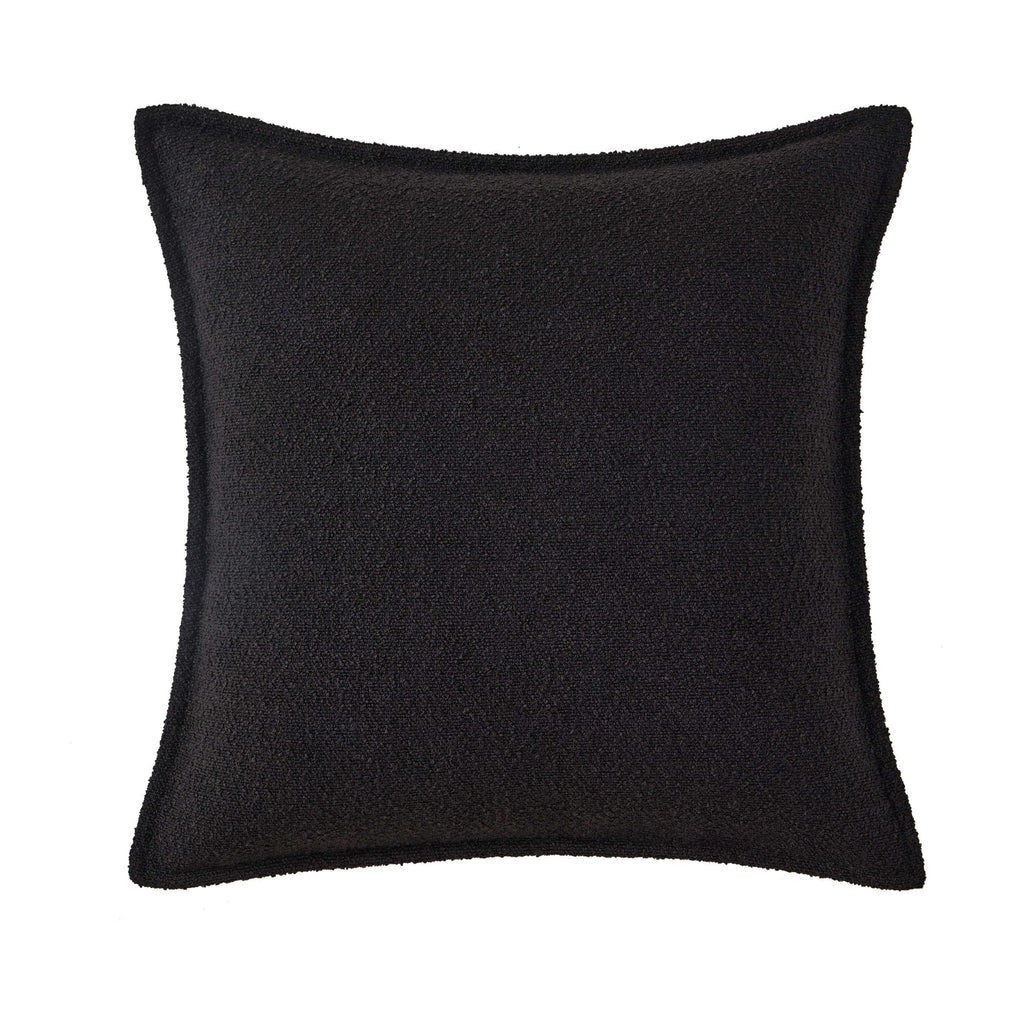 Housse de coussin bouclée pour canapé - Noire