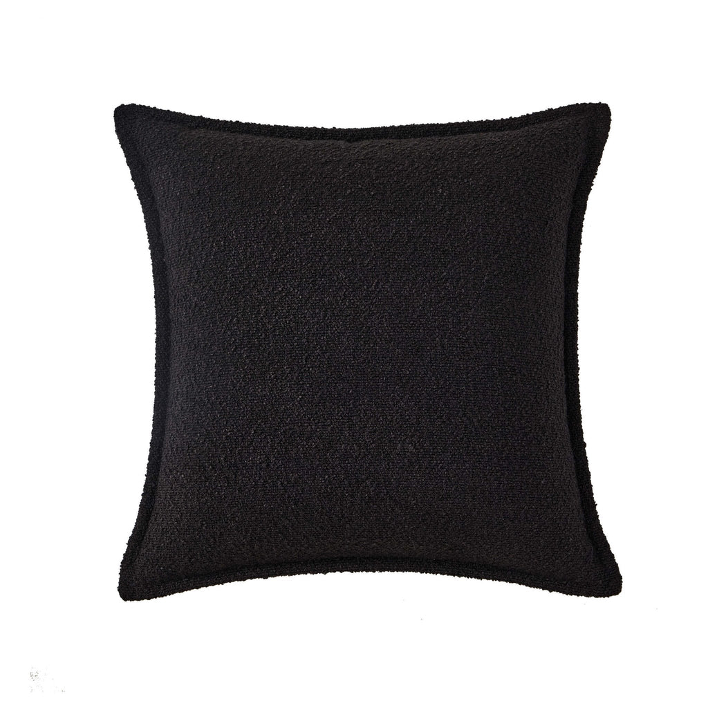 Housse de coussin bouclée - Noire