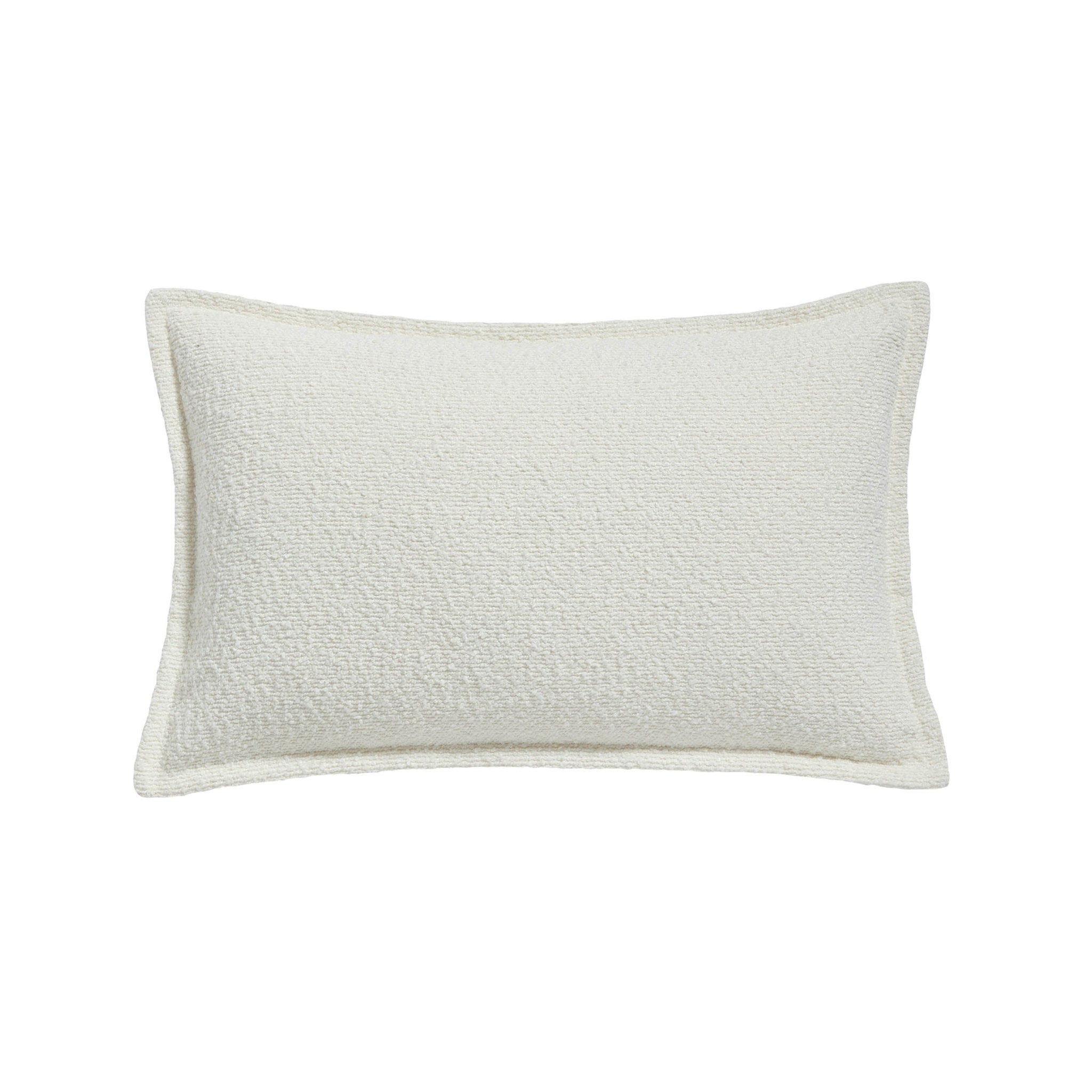 Housse de coussin bouclée - Blanche