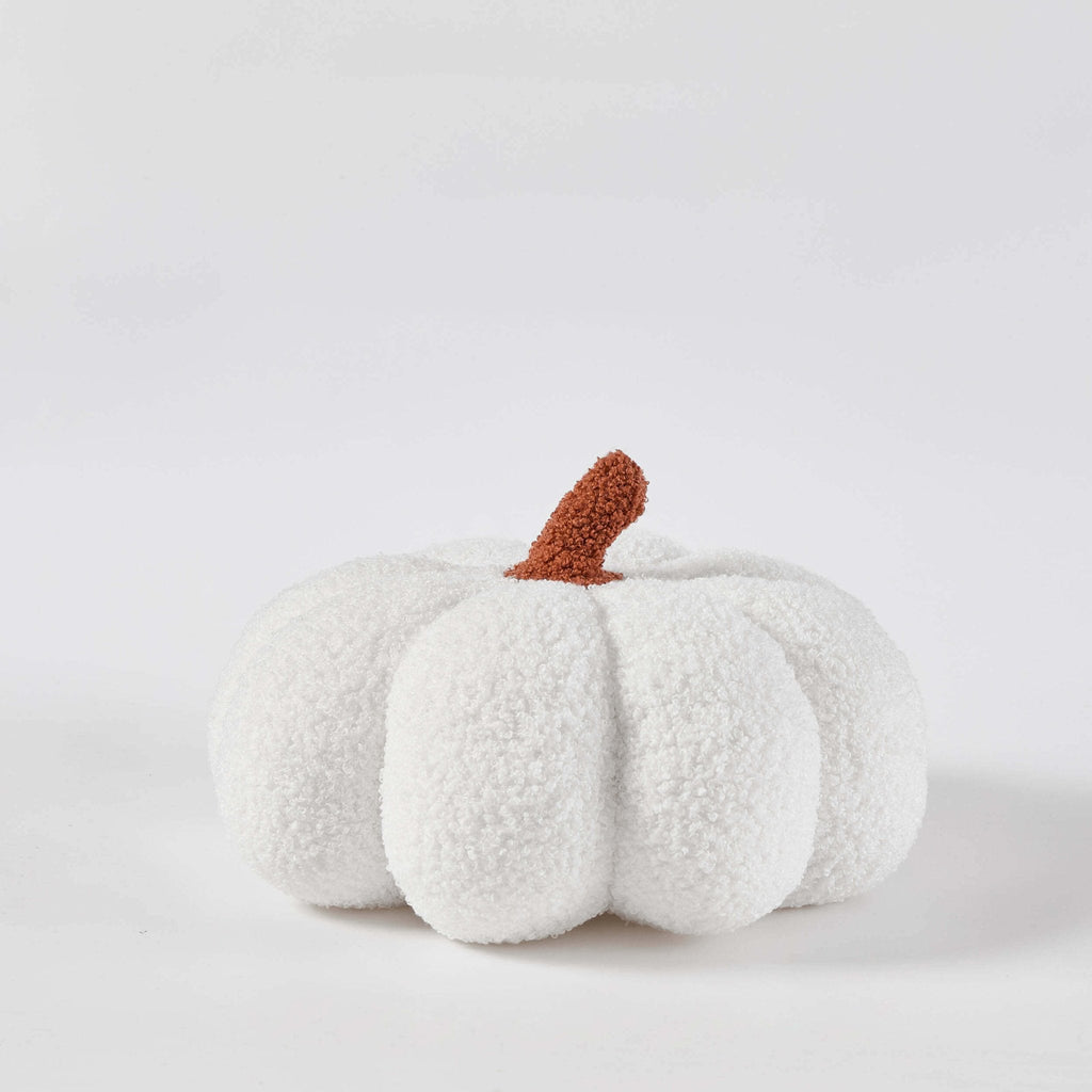 Coussin de canapé en bouclette citrouille - Blanc cassé