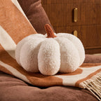 Coussin de canapé en bouclette citrouille - Blanc cassé