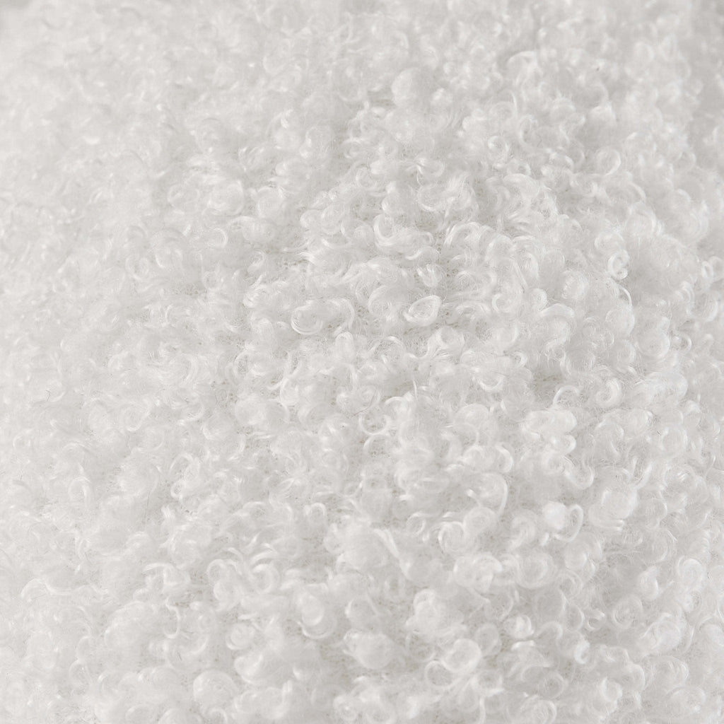 Coussin citrouille bouclé - Blanc cassé