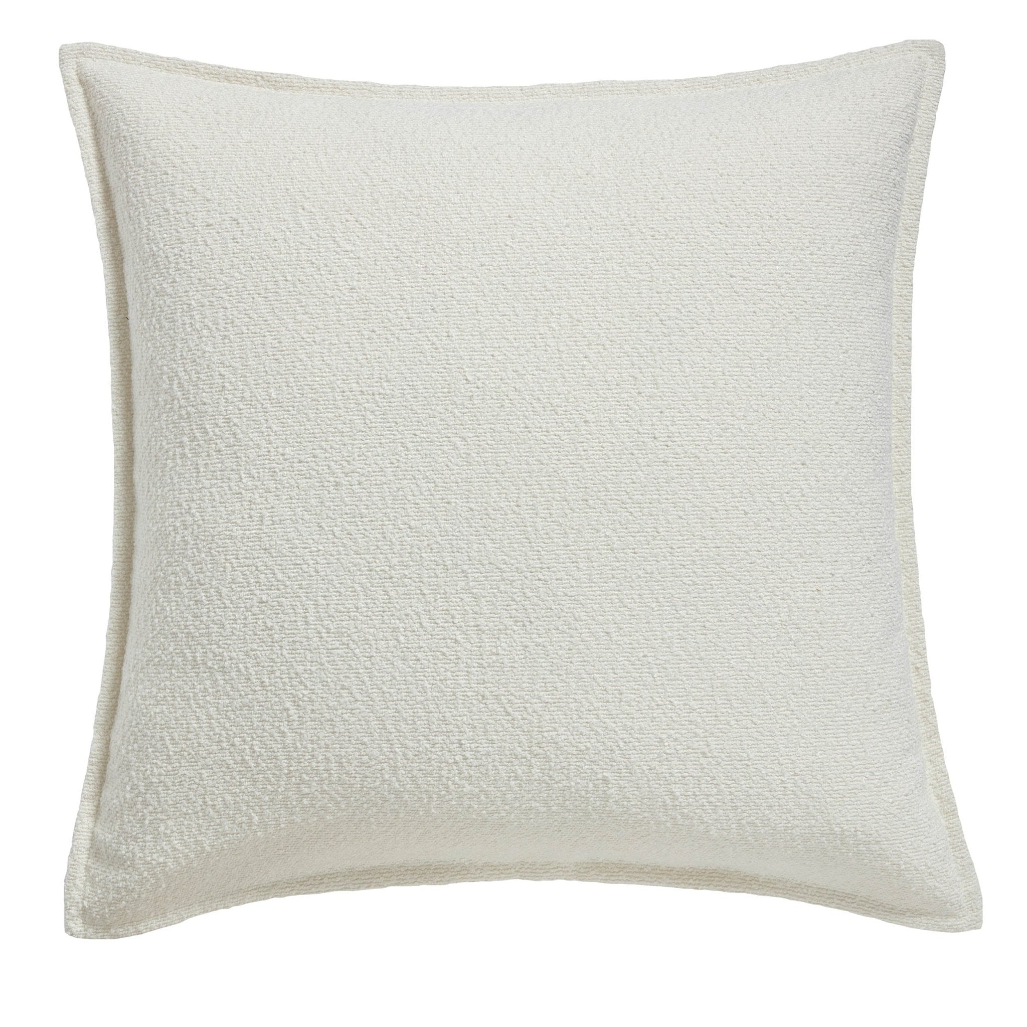 Housse de coussin bouclée pour canapé - Blanche