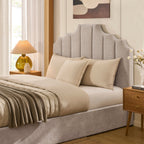 Lit coffre Bronte - Chenille gris clair