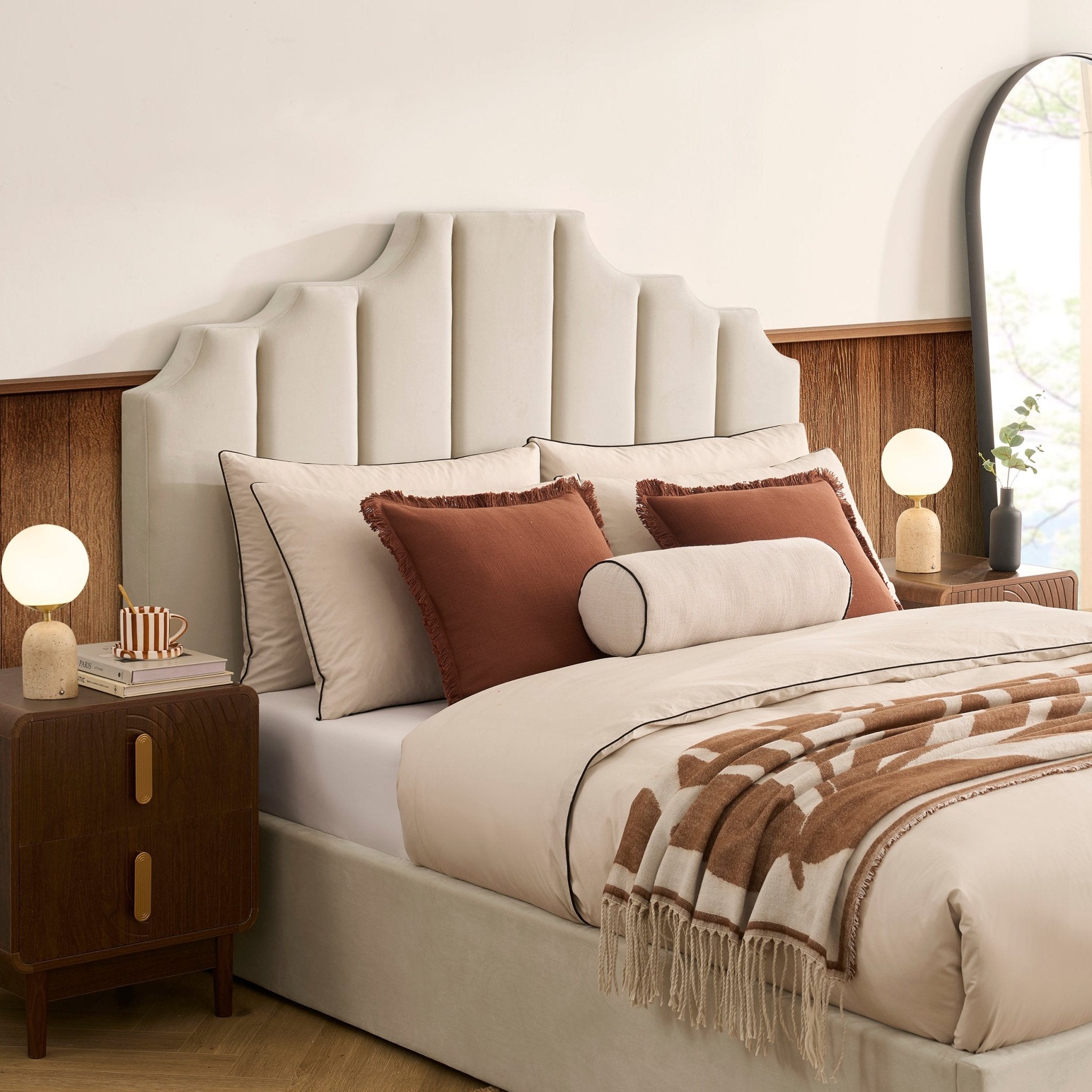 Lit coffre Bronte - Écru