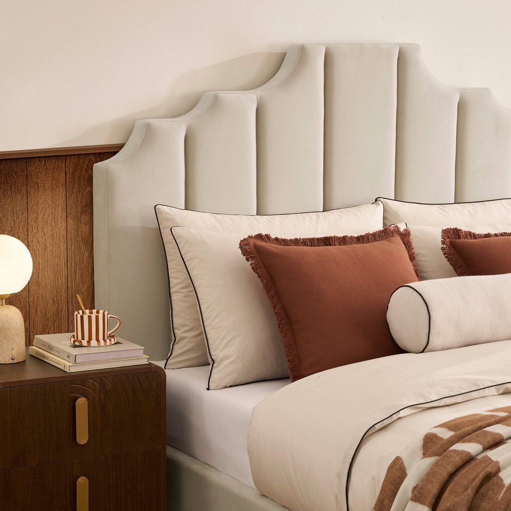 Lit coffre Bronte - Écru