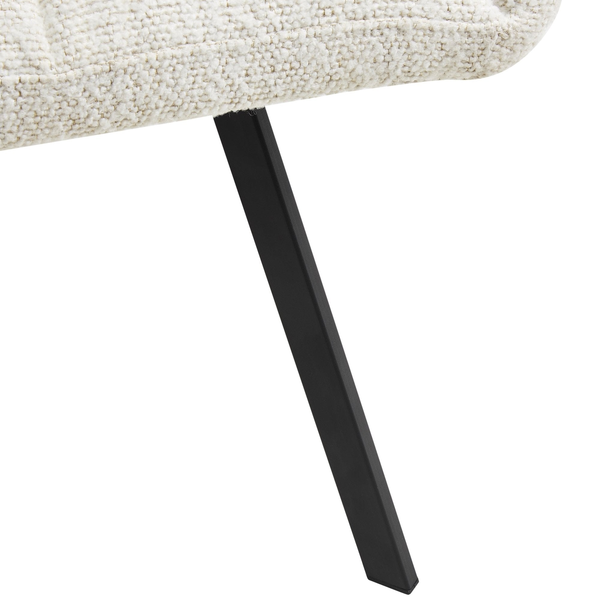 Chaise de salle à manger Brooke - Ivoire bouclé