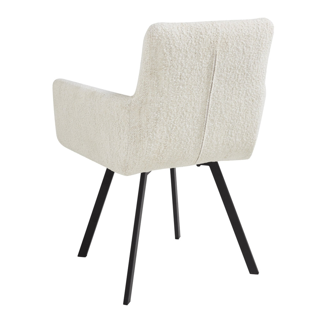 Chaise de salle à manger Brooke - Ivoire bouclé