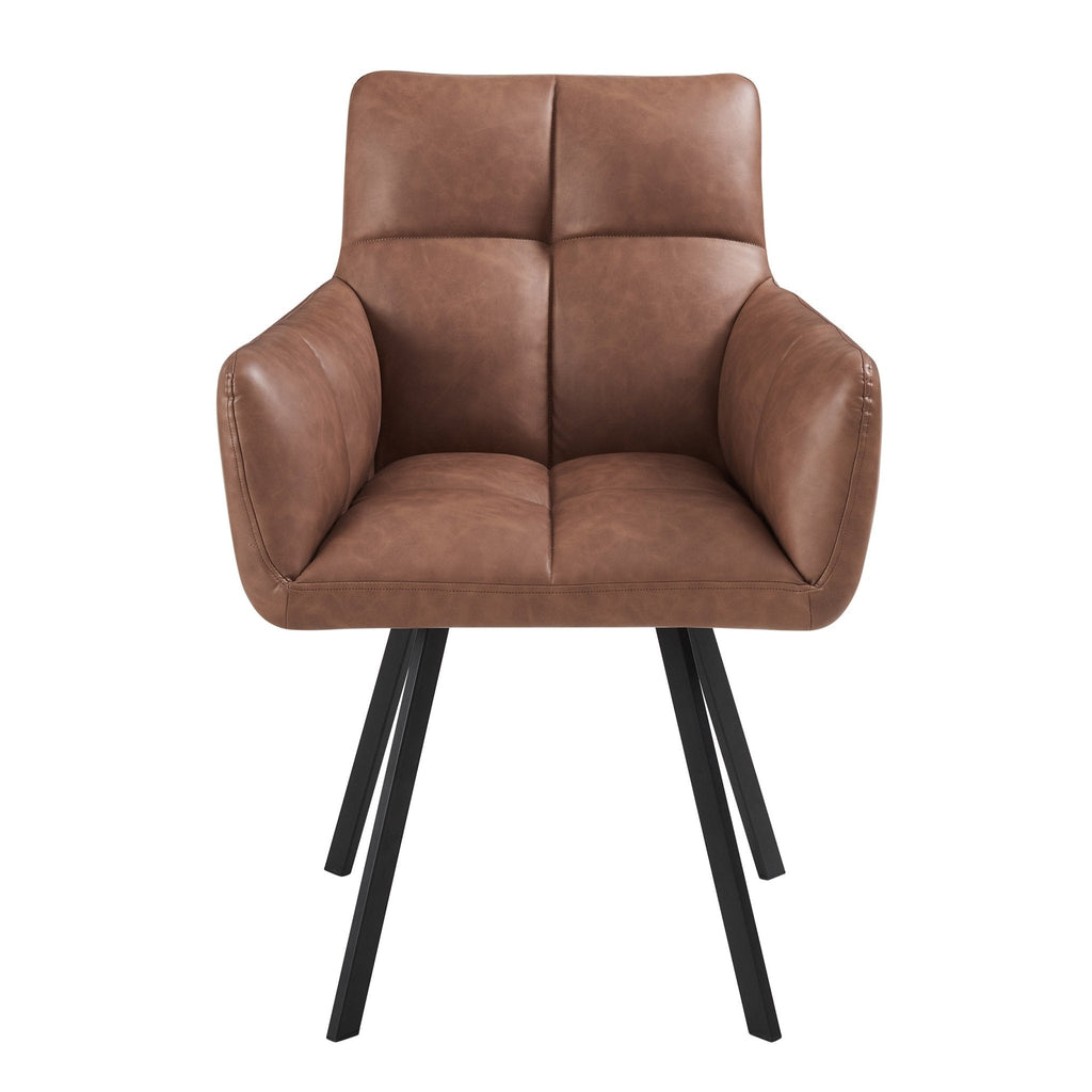 Chaise de salle à manger Brooke - Similicuir - Beige