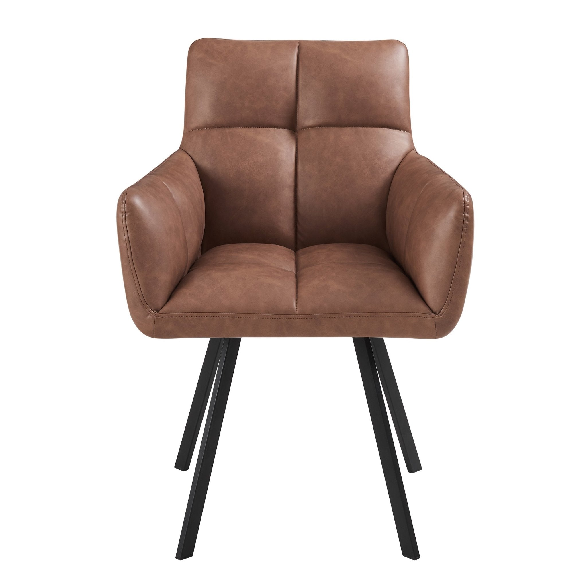 Chaise de salle à manger Brooke - Similicuir - Beige