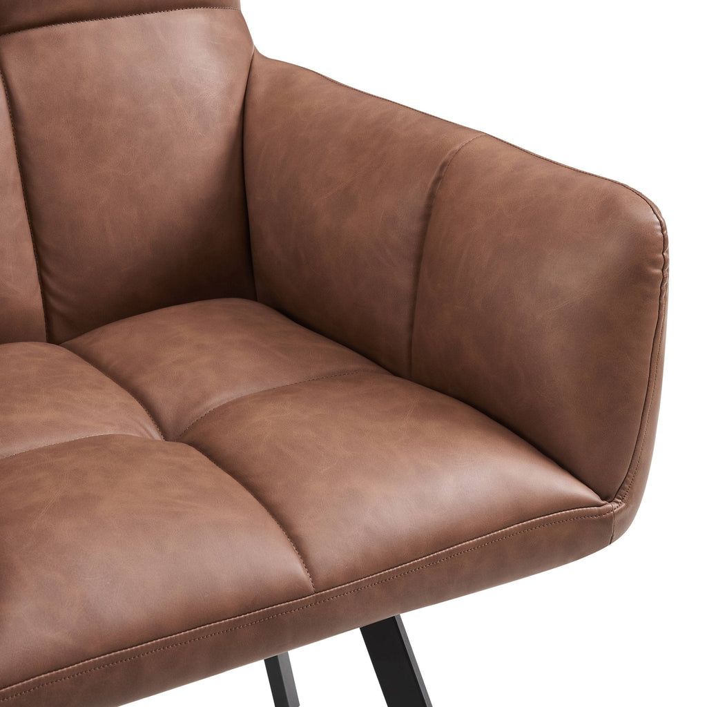 Chaise de salle à manger Brooke - Similicuir - Beige