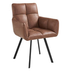 Chaise de salle à manger Brooke - Similicuir - Beige